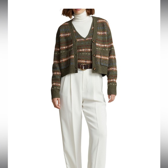 Brand new Ralph Lauren Fair Isle Wool Blend v neck vest - Picture 1 of 6